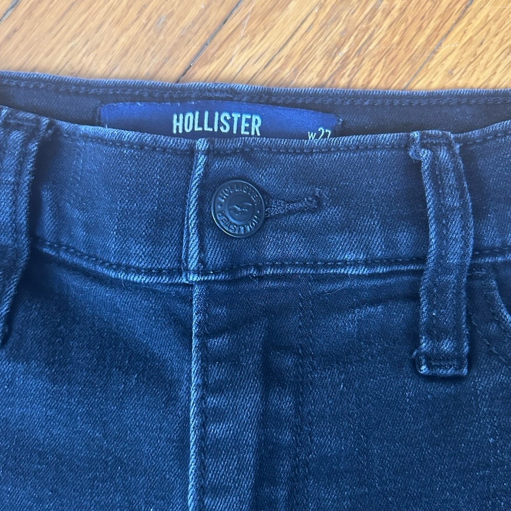 Hollister Classic High Rise Stretch Black Short Size 5 W27 - Picture 4 of 8